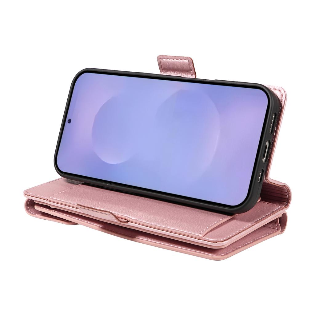 Luxury Magnetic Card Solt Wallet Flip Leather Phone Case For Samsung S26 Ultra S25 Plus S24 A16 A37 A57 A07 A17 Book Strap Cover