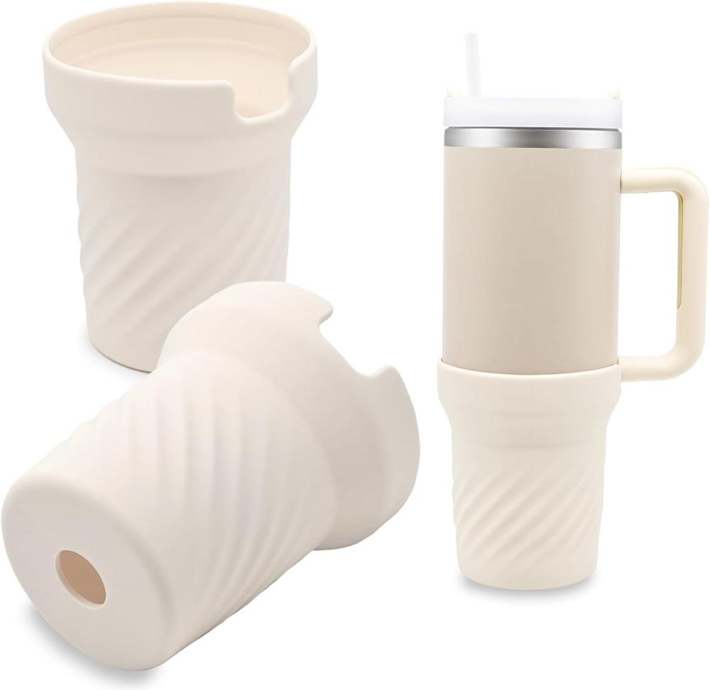 Silicone Boot for Stanley Cup Accessories 40 Oz Sleeve Tumbler Handle Bottom Cover