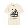 Bear Reading Book T-Shirt: Copper Engraved Style, Book Lover Gift