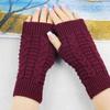 Fashionable Casual Women S Exposed Finger Gloves Warm Half Finger Gloves