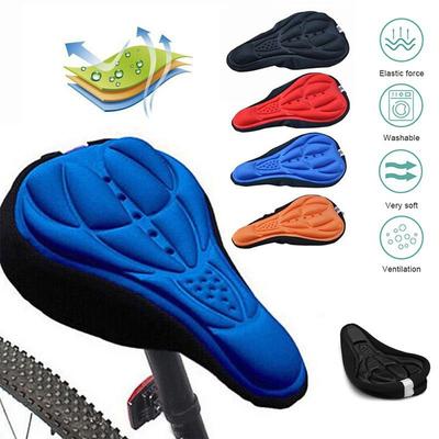 Bike Cycling Saddle Thickened Extra Comfort Bicycle Seat Silicone 3D Gel Pad Bicycle Cushion Cover Mountain Bike Seat