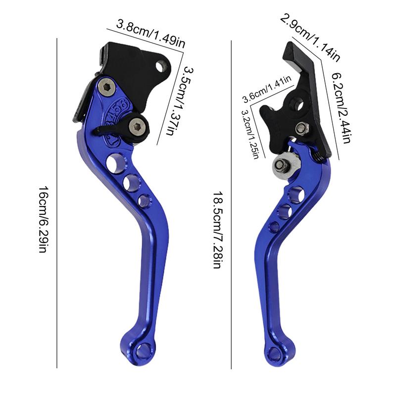 Clutch And Brake Lever Set 2pcs Motorcycle Handlebar Brake Lever Aluminum Alloy Motorbike Brake Handles Rust-Proof Adjustable