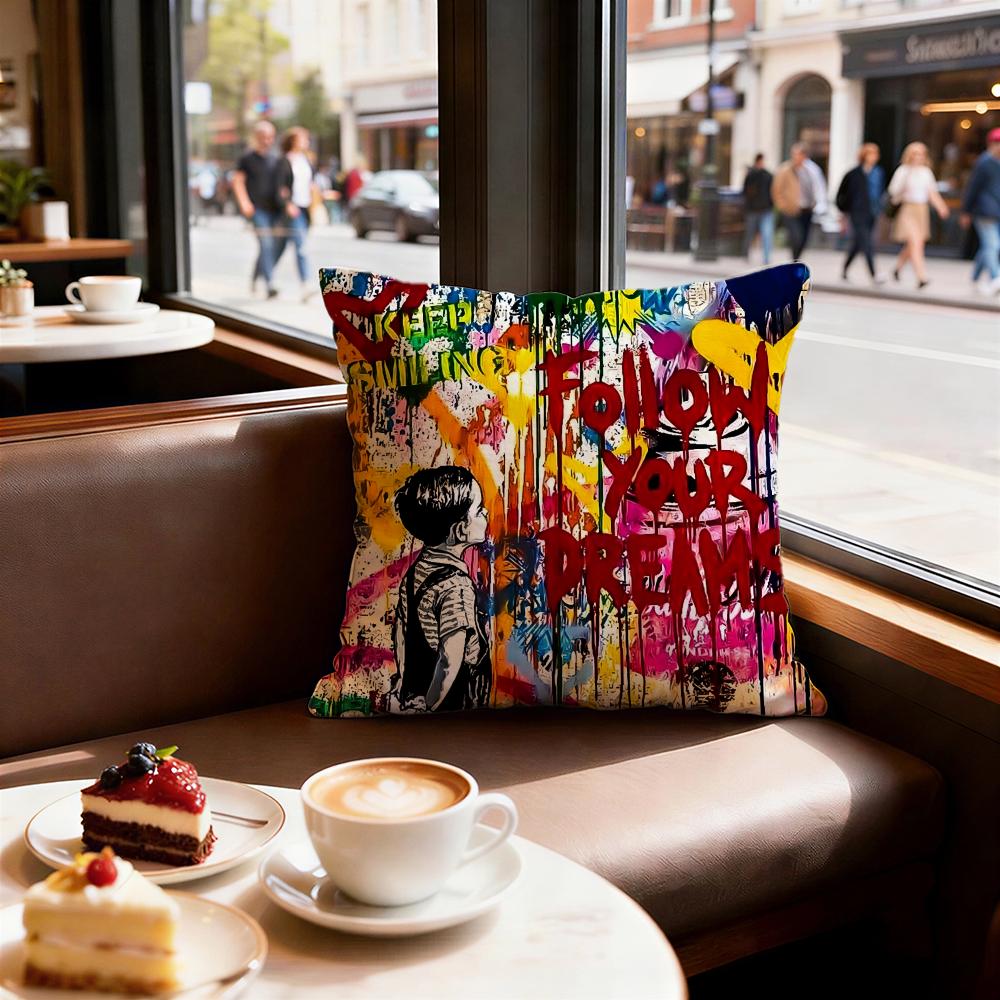 Art Banksy Cushion Cover Decorative Cushions Covers Cover Sofa X Pillow  Piece X X Pillowcase