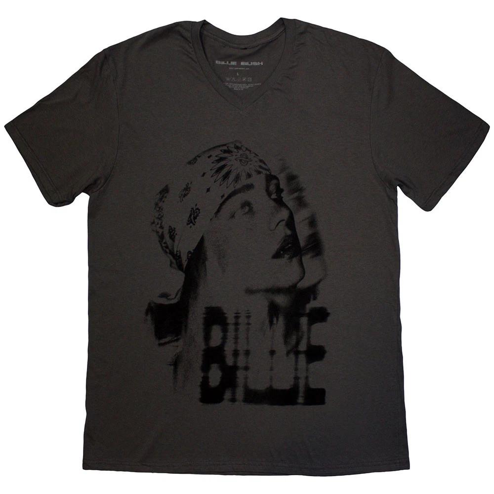Billie Eilish Unisex T-Shirt: Tonal Bandana Photo (Medium) L