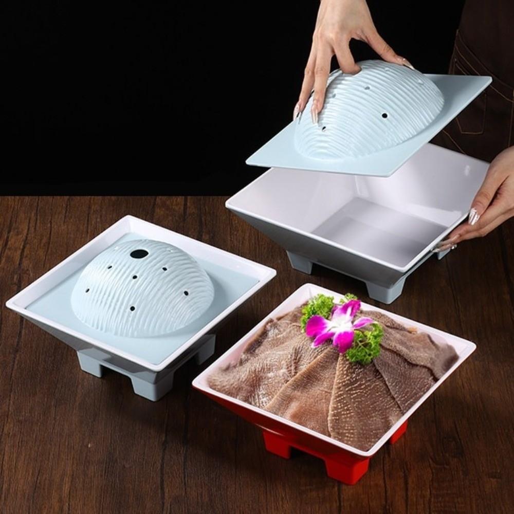 Japanese Style Seafood Platter Melamine Drop-Resistant Salmon Display Plate High Temperature Resistance Fat Cow Plate
