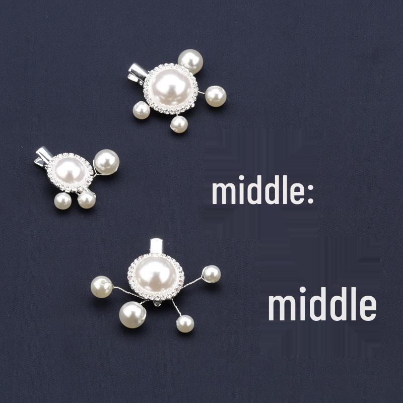 Elegant Pearl Hair Clip Set - Princess Style Decoration for Parties