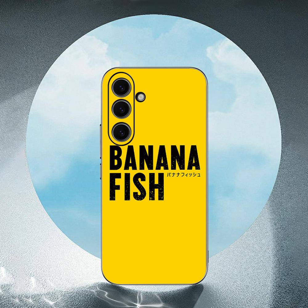 Banana Fish Anime For Samsung Galaxy S23 S24 S25 Ultra S22 Plus S21 Black Soft Case Waterproof Soft Case