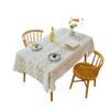 Modern Minimalist Geometric Embroidered Linen Tablecloth Rectangular Dining Table Cover