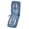 777 (THREE SEVEN) 7-Piece Manicure Grooming Set - Sky Blue
