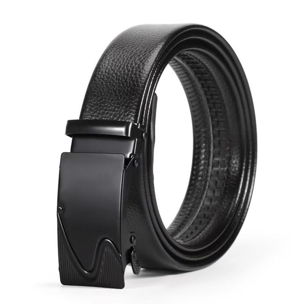 Herren Automatikschließe Businessgürtel, Modischer Freizeit-Schnallengürtel, Anzug und Jeans können zusammen getragen werden, Universell für alle Jahreszeiten
