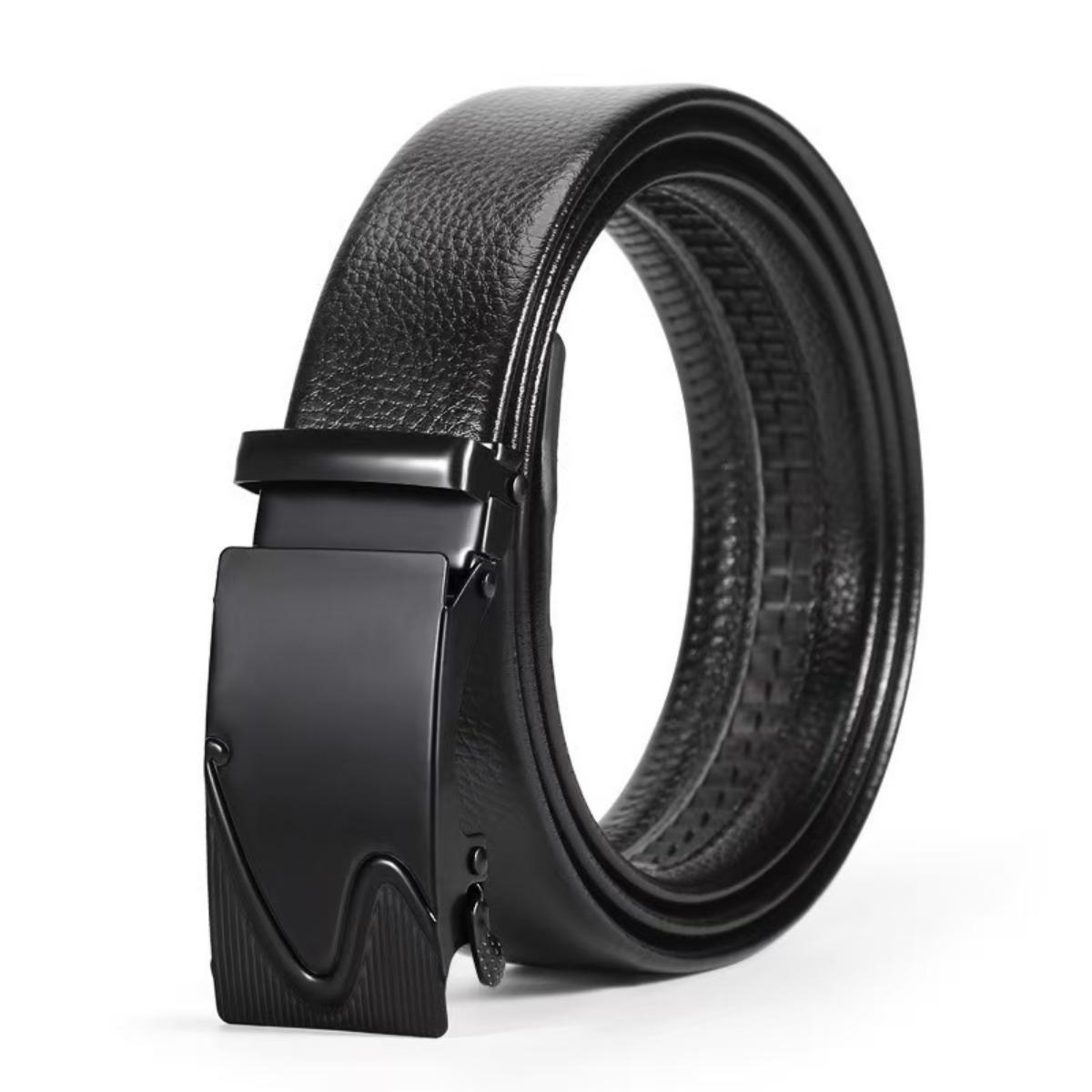 

Мужской деловой ремень с автоматической пряжкой, Модный повседневный ремень с пряжкой, Подходит для костюма и джинсов, Универсальный для всех сезонов 120cm