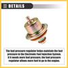 Fuel Injection Pressure Regulator, Fuel Pressure Regulator Gas, for Jeep Wrangler 1991-1995, Metal, with Ring, 12460604, Bronze Tone Auto Replacement