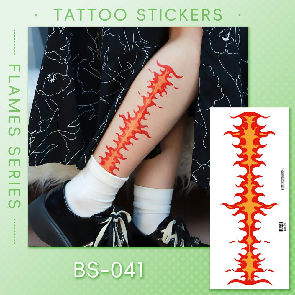 Ricalon Halloween Vein & Lightning Flame Tattoo Stickers, Waterproof & Sweatproof