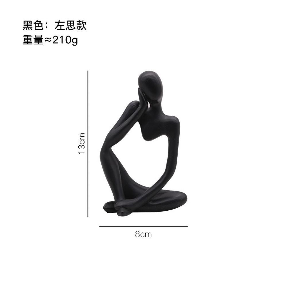 Modern Minimalist Resin Sculpture, Relaxed Character Statue Personalized Custom Name Home Desk Decor