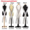 1/12 Dollhouse Mini Mannequin Ruler Set Evening Dress Simulation Humanoid Model Props Miniature Accessories Children Kids Toys