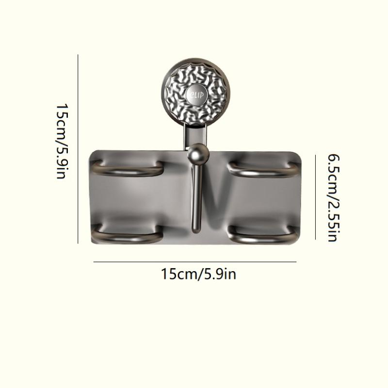 Wall-Mounted Comb Storage Rack Suction Cup Bathroom Hair Tie Holder No-Drilling Needed Hairband Holder Plastic Organizer