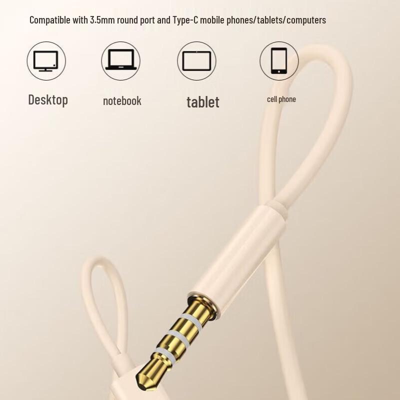 Comfortable In-Ear Wired Earphones with Mic - Long-Wear, No Ear Pressure, Type-C Compatible