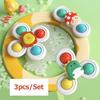 3PCS Suction Cup Rotating Toy for Baby Hand-eye Coordination Educational Training, Bath & Travel Toy, Birthday Christmas Gift