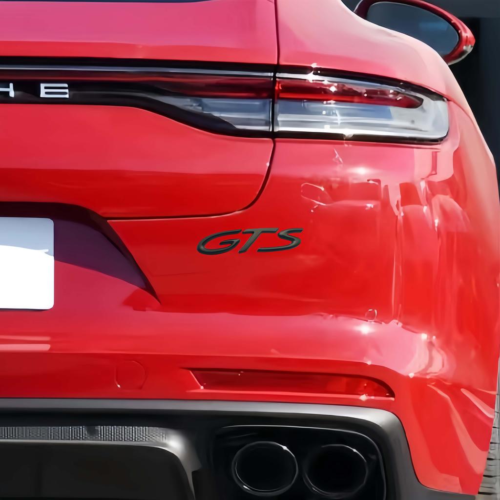 1pc 3D Metal GTS Emblem Decal Side Fender Rear Trunk Badge Sicker for Panamera Taycan Mayenne 911 718