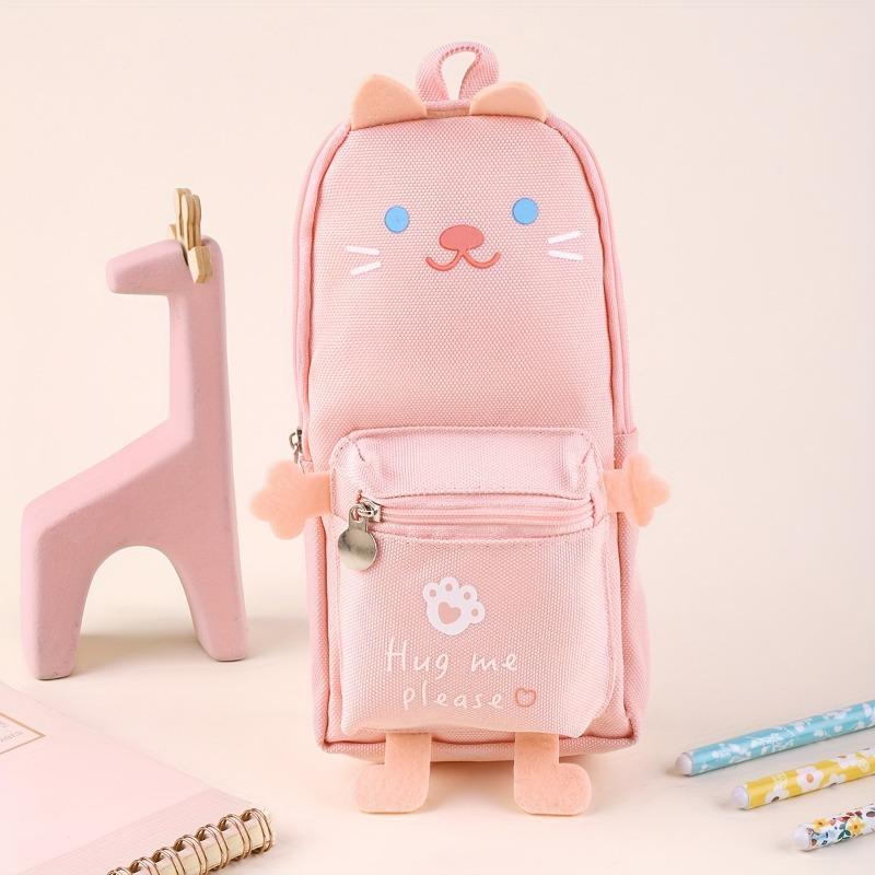 Large-Capacity Cute Cartoon Animal Pencil Case - Durable Oxford Fabric, Perfect for Students & Everyday Office Supplies