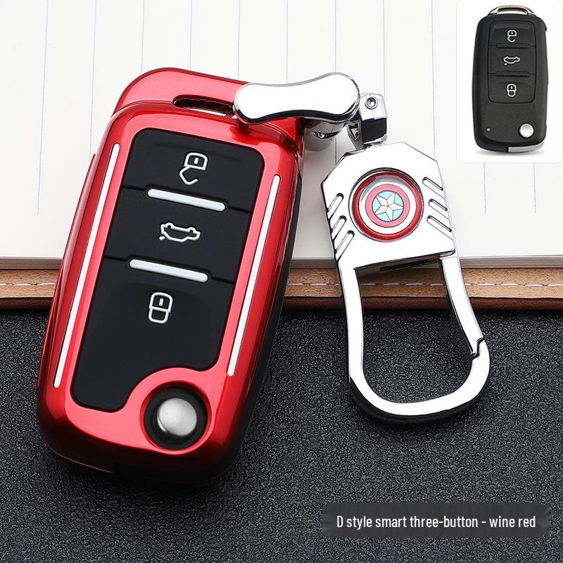 Volkswagen Key Case: Stylish Design with Buckle & Personalized Decoration