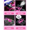 Monster Truck for Girls, Girls Remote Control Car Toys, Pink RC Trucks with Spray Function, 4WD 360° Flips Rotating Car Toys for Girls, Ideal