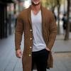Woolen Trench Coat for Men Spring and Autumn Knit Cardigan Jacket Casual Overcoat