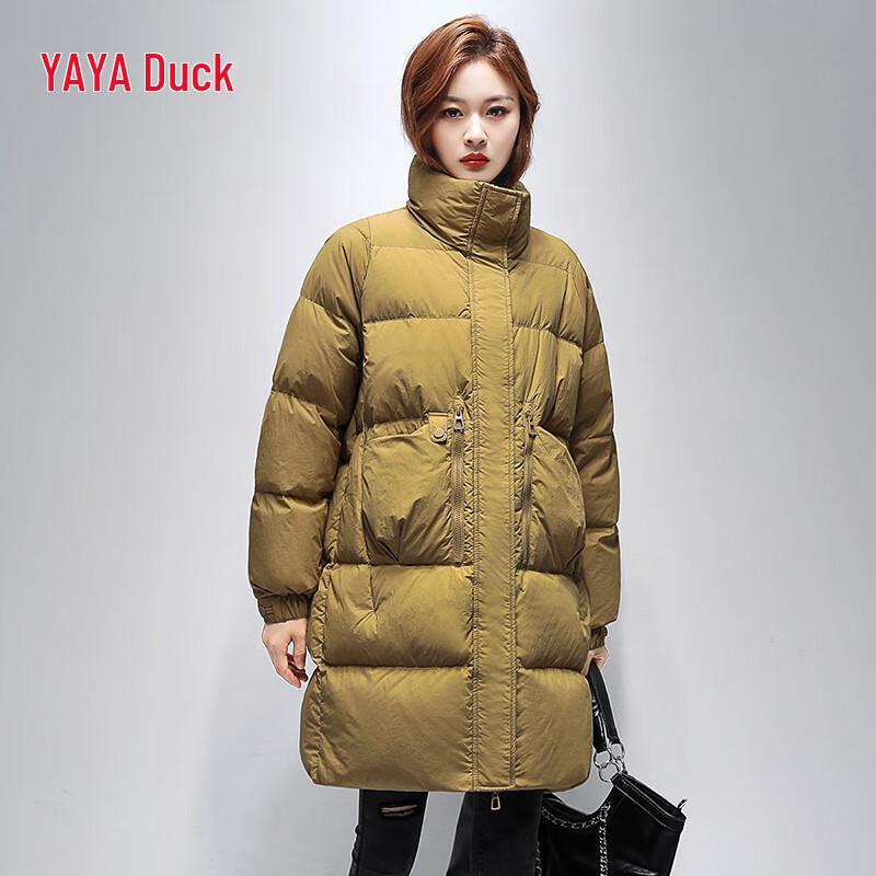 YAYA Women's Mid-Length Winter Duck Down Puffer Coat