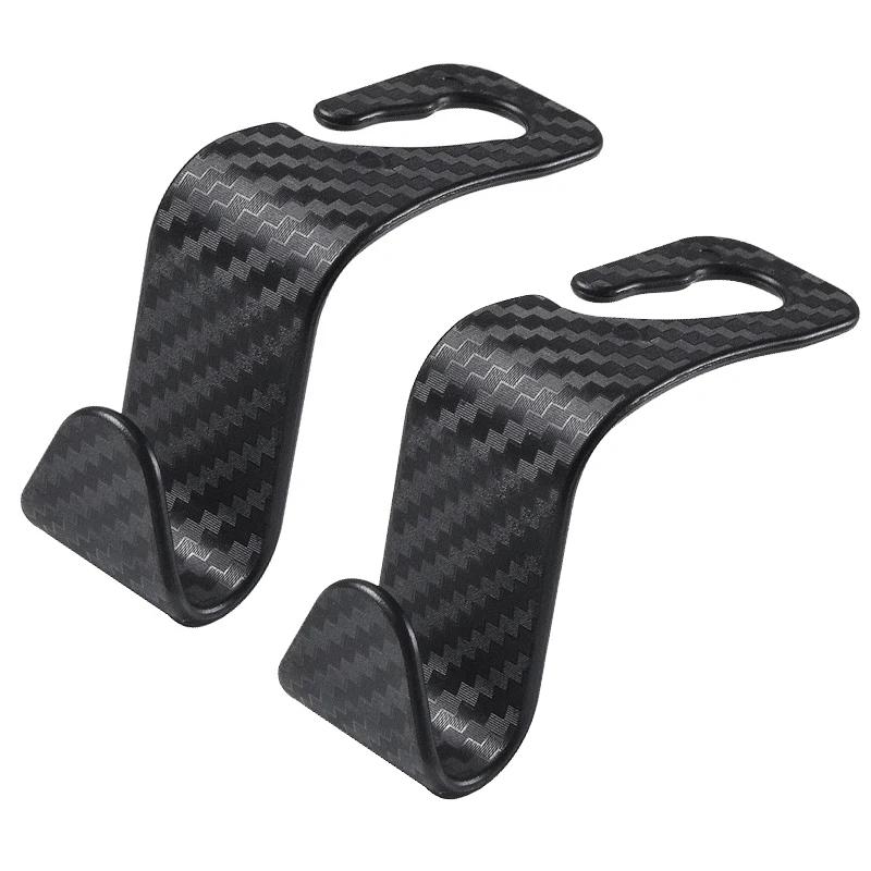 1/2/4Pcs Universal Black Car Seat Headrest Hook Storage Hanger Car Vehicle Back Seat Organizer Holder Car Interior Accessories
