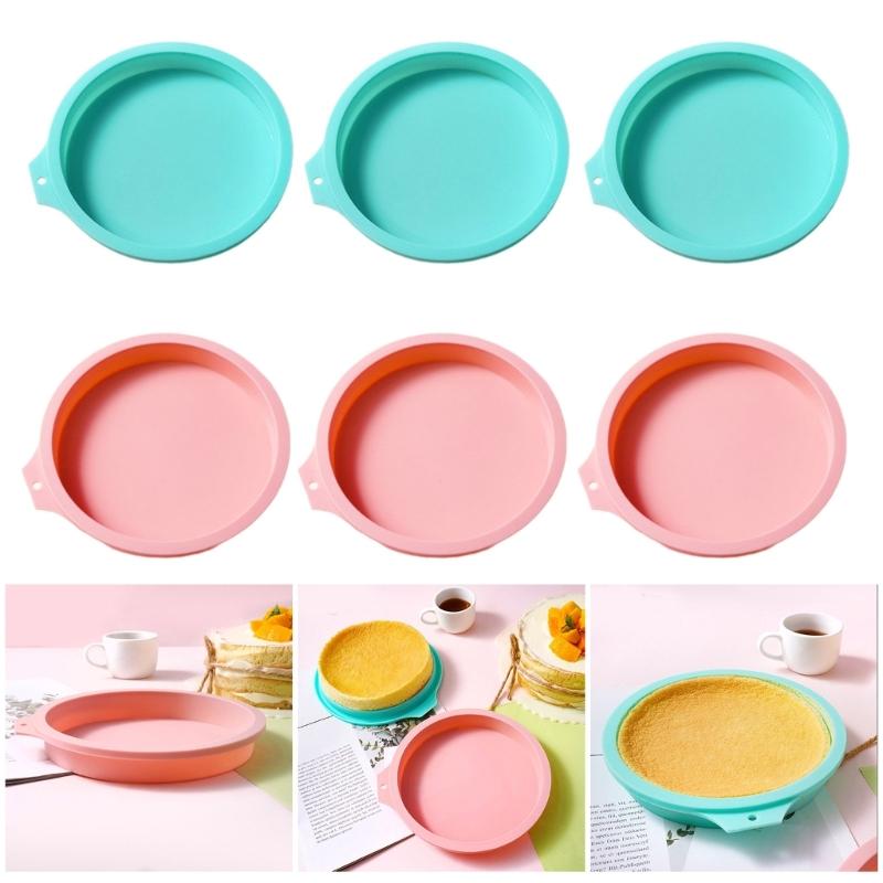 Pack of 6 Multiurpose Silicone Cake Pans Baking Mould for Birthday Cakes and Savory Dishes Multilayer Round Bakewares