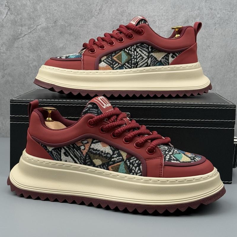 Neue Designer Herren Mixed Patchwork All Match Dicke Sohle Causal Schuhe Flats Mokassins Herren Walking Sneakers Zapatos Hombre