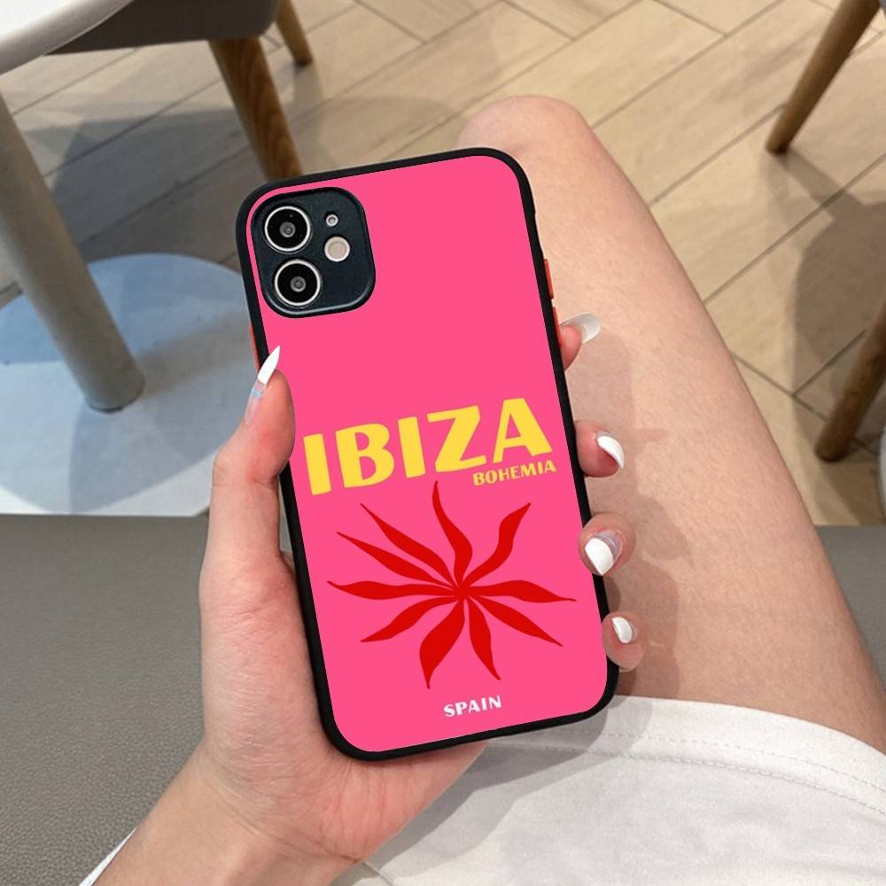 

Bali Ibiza Capri Bondi Palm Phone Case For IPhone 14 11 12 13 Mini Pro Max 8 7 Plus X XR XS MAX Translucent Matte Cover iphone 13