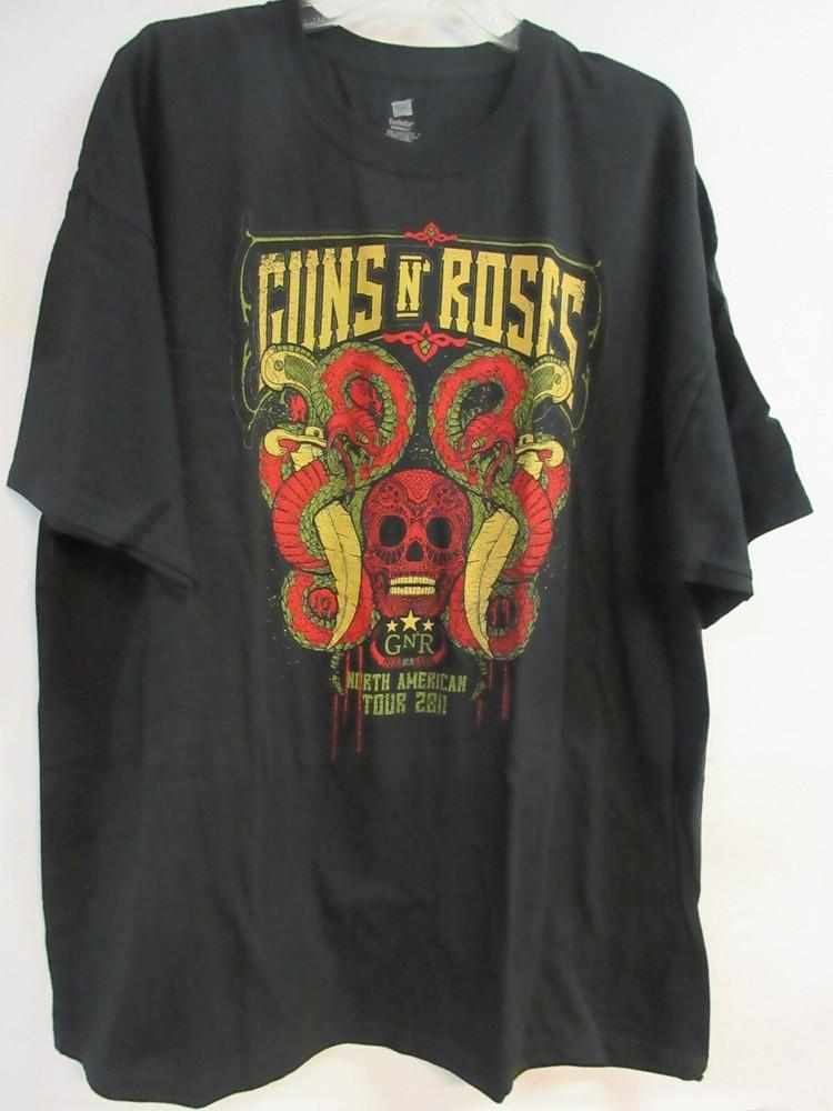 ОФИЦИАЛЬНЫЙ МЕРЧ GUNS n  ROSES ТУР 2011 ГРУППА КОНЦЕРТ МУЗЫКА 2XL / XXL Унисекс Футболка XXXXL