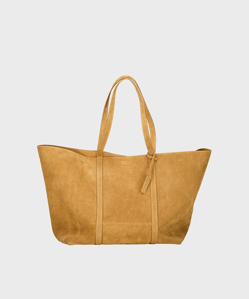 Noirer Suede Shopper Bag (Camel)
