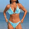 European & American Sexy Tie-Up Print Bikini Set