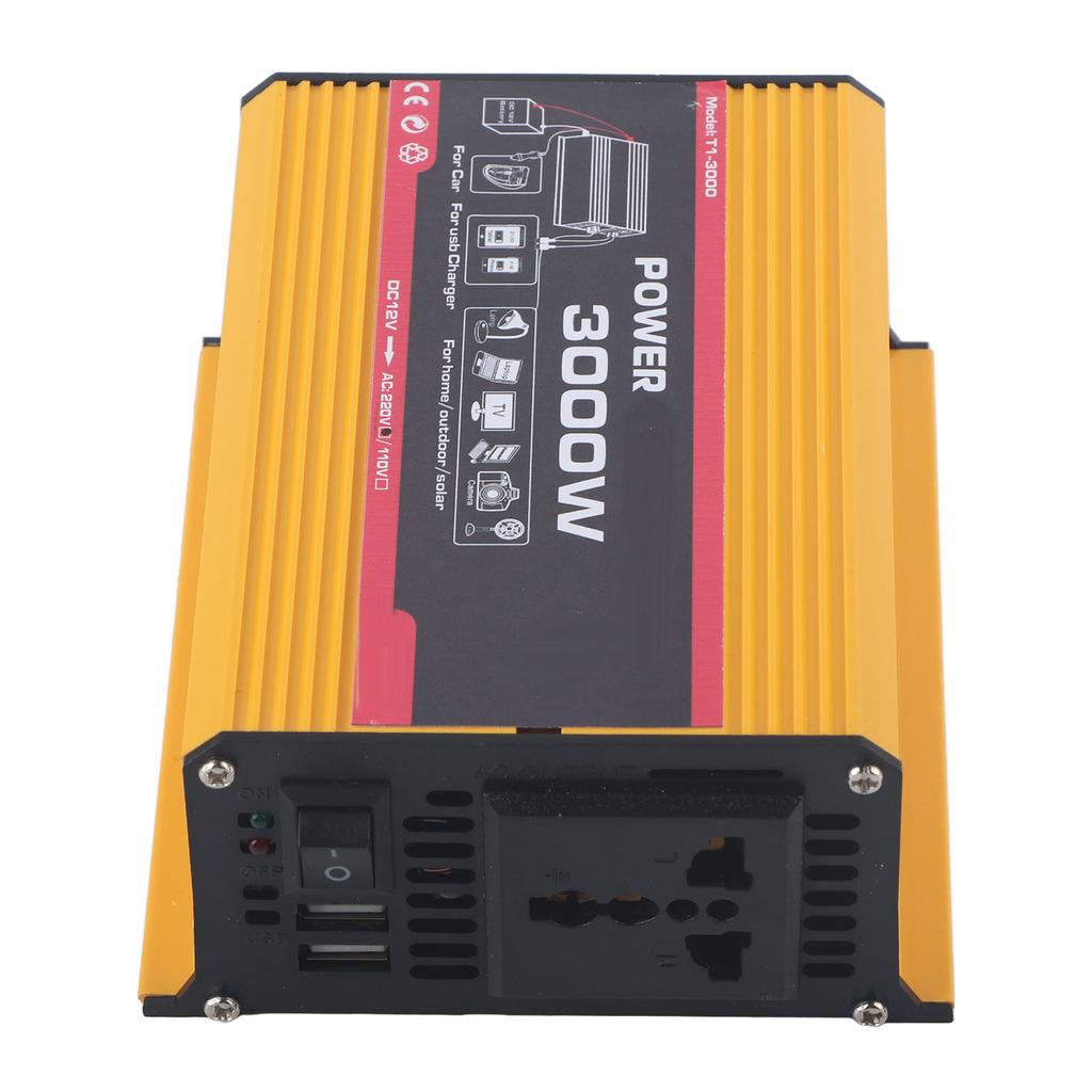 Auto Wechselrichter 3000W Dual USB Auto Stromwandler Modifizierter Sinuswellen Transformator