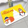 Christmas Floor Mat Festive Atmosphere Feeling Absorbent Non-slip Foot Mat Household Door Floor Mat