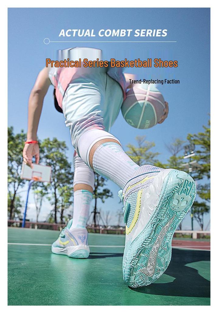 752 Unisex Basketball Shoes: Mid-Top Velcro Mesh for Spring, Autumn, Winter - Colorful Training Sneakers.