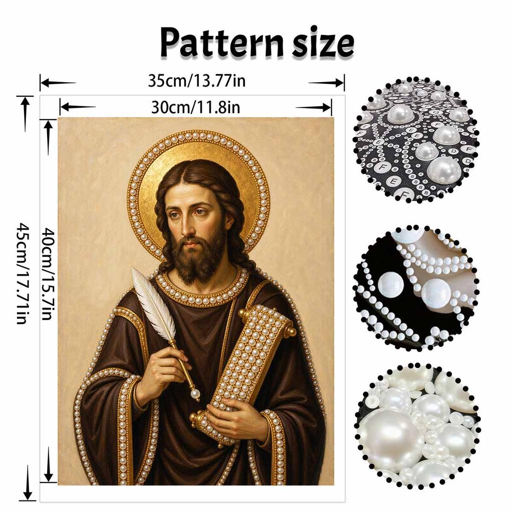DIY 3D Pearl Diamond Painting Art Set Jesus Religious Portrait Home Decor Art Set Wall Art