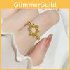 Gold Fashionable Plated Six Pointed Star Ring For Women Stylish And Jewelry Adjustable