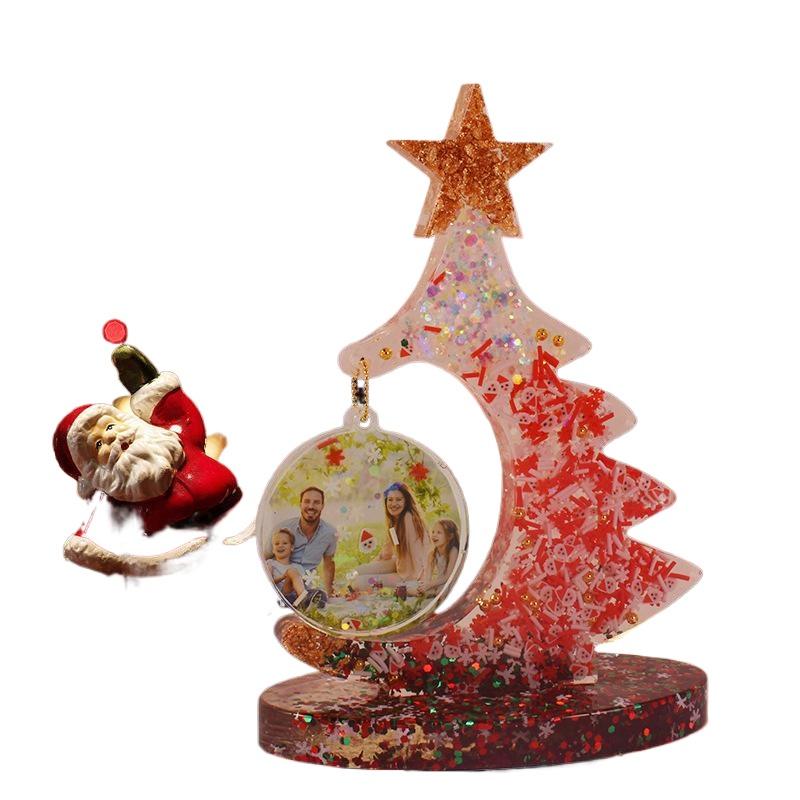 Kristallharz Epoxid Gießform DIY Weihnachtsbaum Fotorahmen Herstellungswerkzeuge Silikon Handgefertigt Heimdekoration