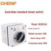 Australian Outdoor Waterproof Single-Phase/Three-Phase Knife Switch - Load Disconnection On-Off Rotary Switch