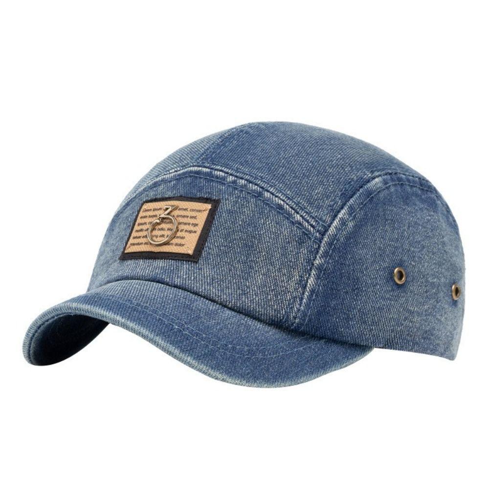 Adjustable Denim Baseball Cap Deep Crown Dad Hat Retro Trucker Hat For Woman Man
