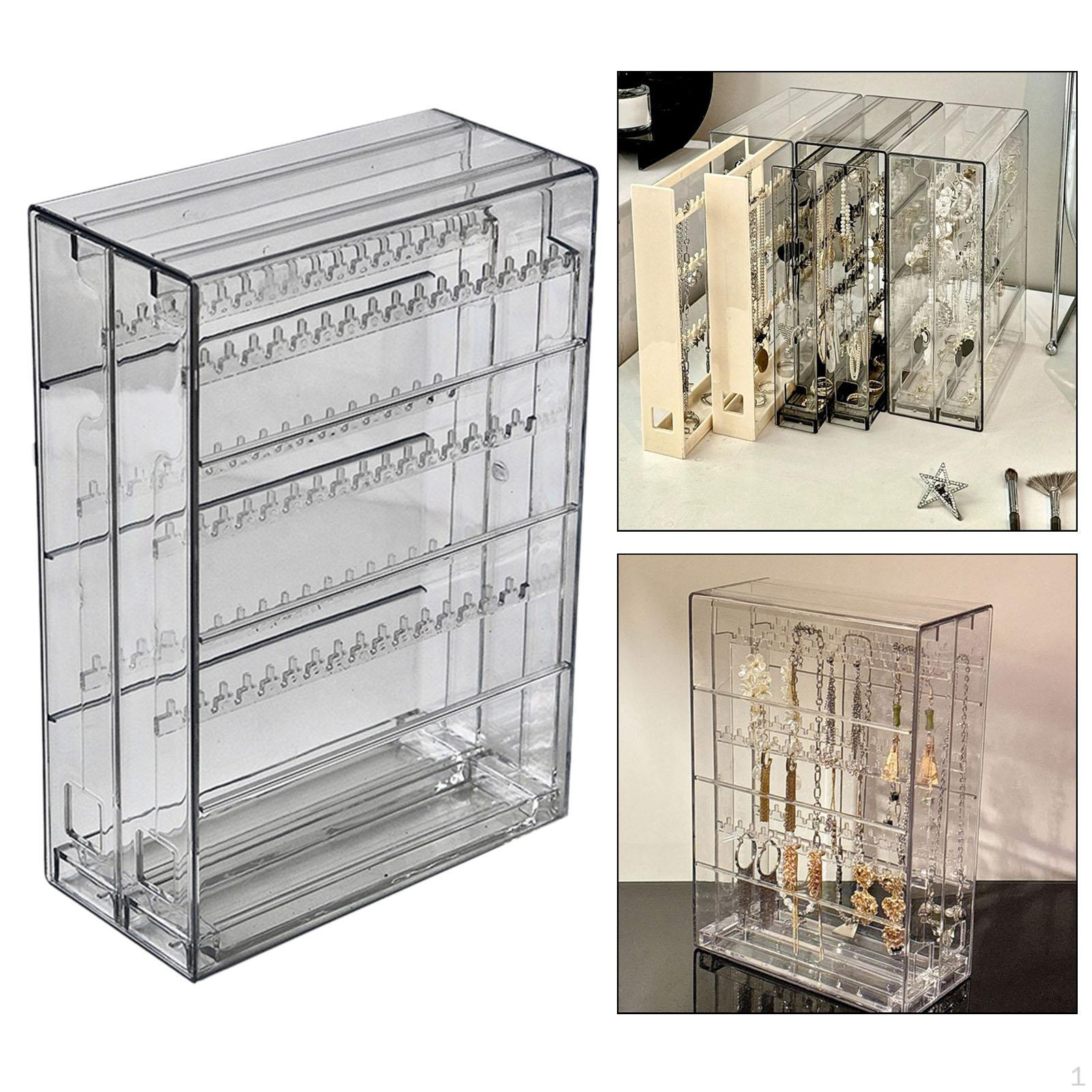 

Стійка-підставка для демонстрації ювелірних виробів, багатошаровий тримач для сережок, що заощаджує місце, для дому, шафи, туалетного столика чистий