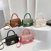 Splicing popular lock 2025 large-capacity new large-capacity fashionable simple crossbody portable shoulder women's bag
