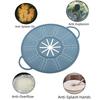 Heat Resistant Steamer Insert Tray Anti-scald Handles Spill-proof Pot Lid Silicone Steamer Pad  Pan