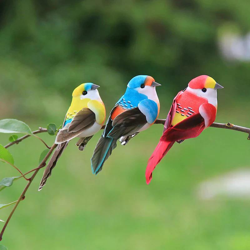 1pcs Cute Artificial Birds Fake Foam Animal Simulation Feather Birds Models Tit DIY Craft Home Garden Ornament Decoration