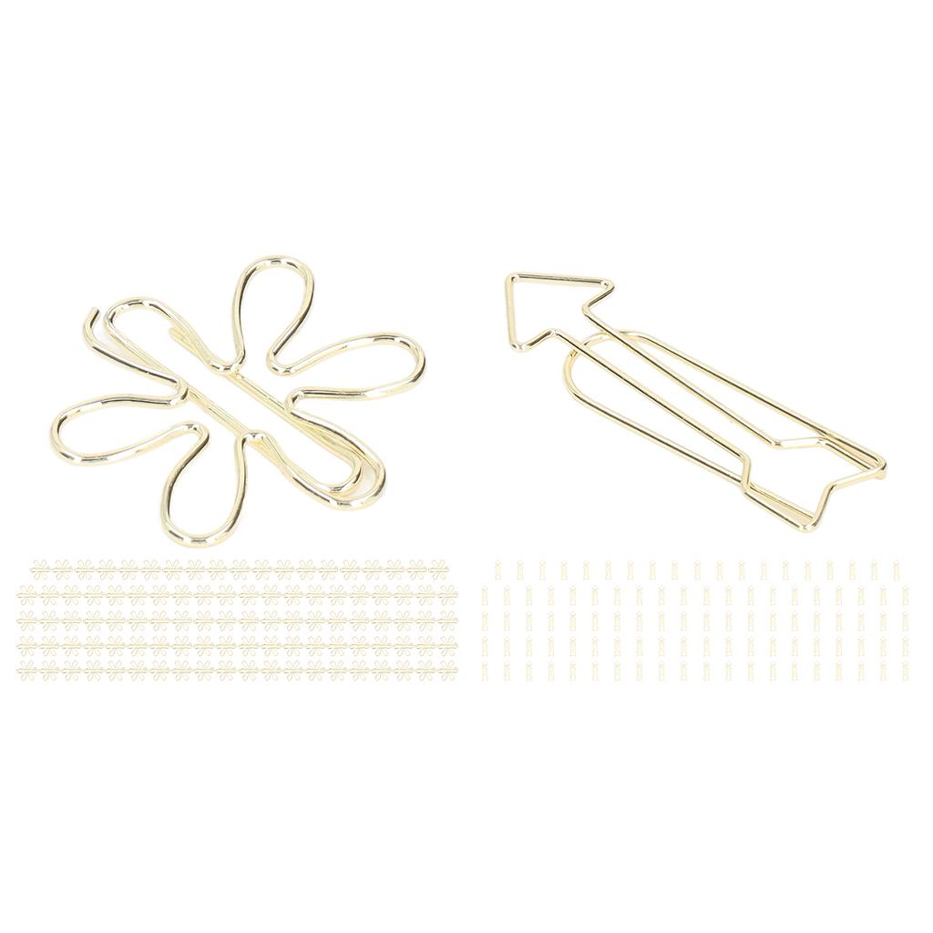 100Pcs Funny Planner Clips Innovative Cute Design Anti Rust Electroplating Process Gold Paper Clips 