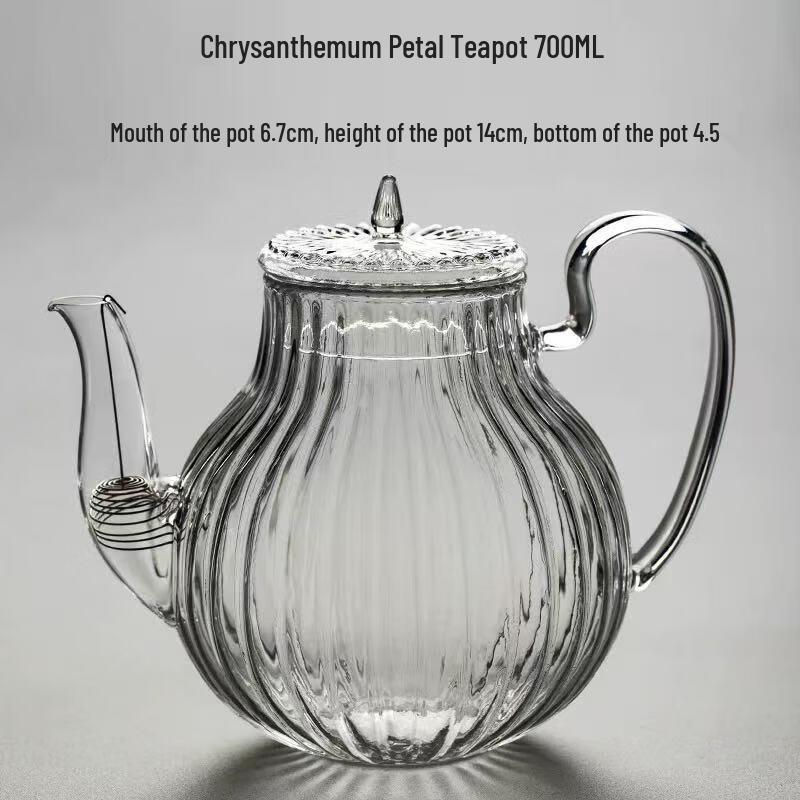 

Shangqi Song-Style Chrysanthemum Petal Glass Teapot