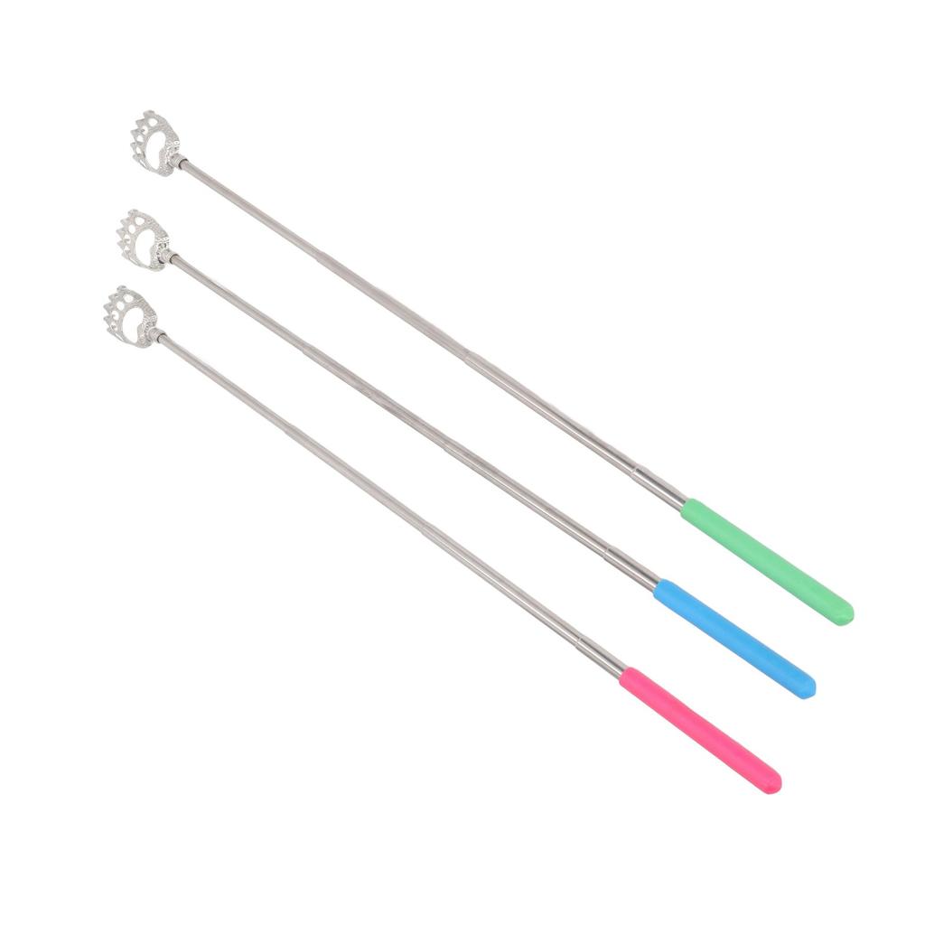 5 Pcs Portable Retractable Itch Scratcher Stainless Steel Retractable Back Scratcher for Home Random Color